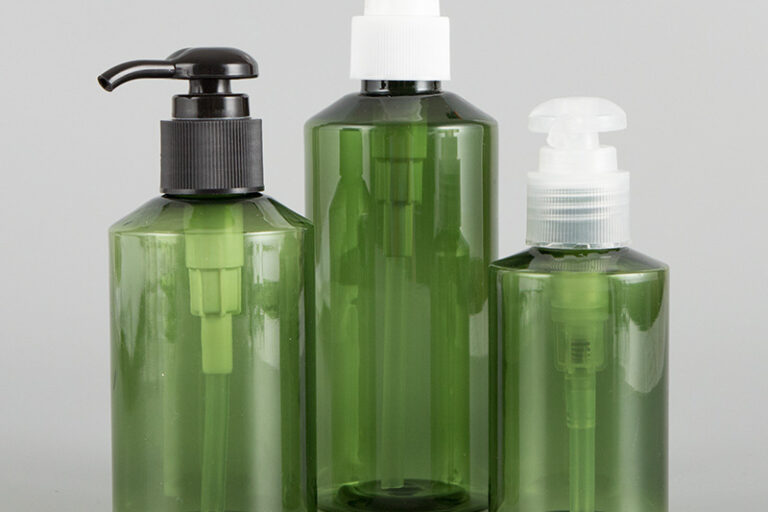Dark green oblique shoulder cosmetic bottle (3)