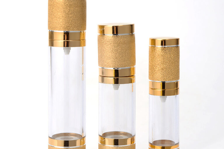 Transparent bright gold acrylic pressing empty bottle (4)