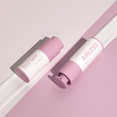 Bulk plastic airless packaging for skincare creams and serums