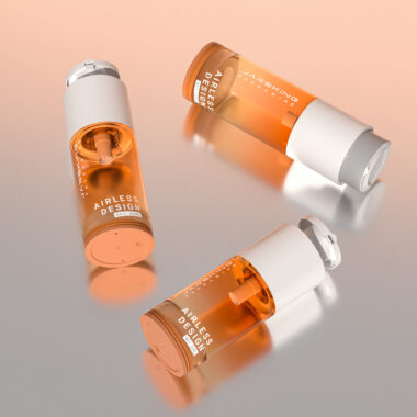 Bulk plastic airless packaging for skincare creams and serums
