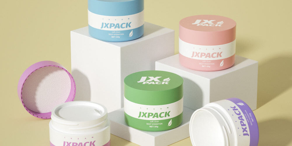 Bulk colorful skincare cosmetic jar packaging