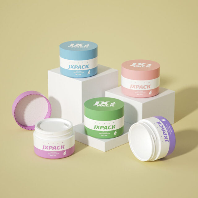 Bulk colorful skincare cosmetic jar packaging
