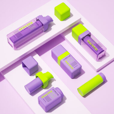 Custom colorful plastic skincare cosmetic bottle