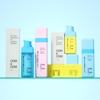 Custom colorful plastic skincare cosmetic bottle