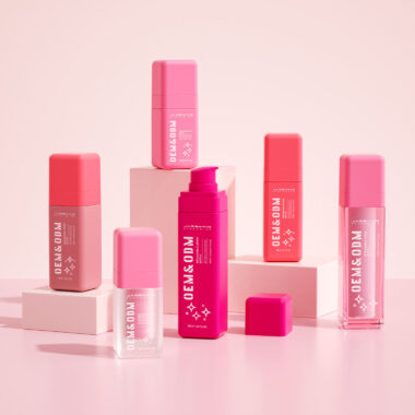 Custom colorful plastic skincare cosmetic bottle