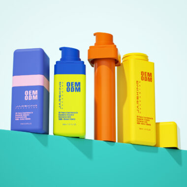 Custom colorful plastic skincare cosmetic bottle