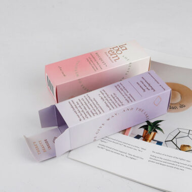 Full-color recyclable cosmetic packaging box with logo