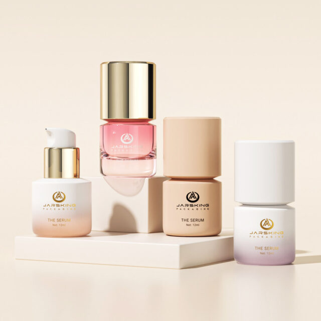 Custom luxury empty cosmetic pump bottle for skincare