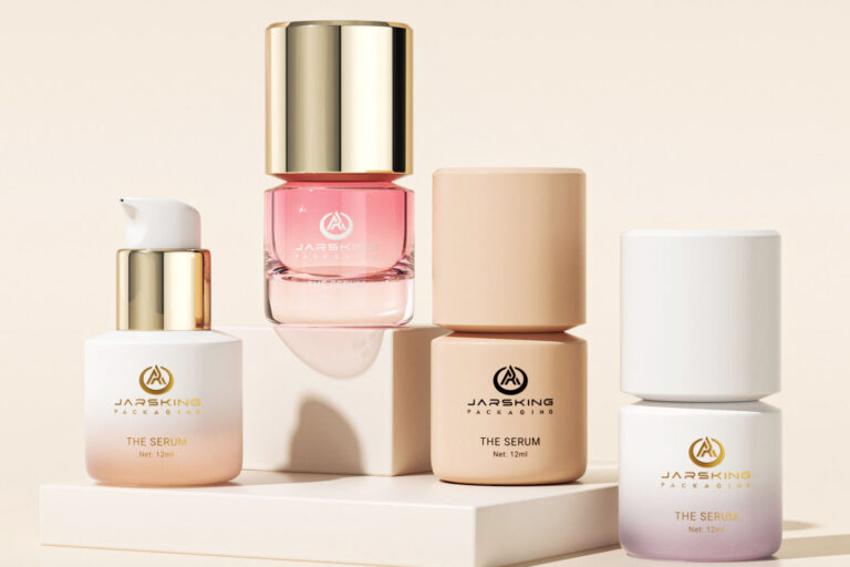 Custom skincare cosmetic pump bottle packaging (8) Custom luxury empty cosmetic pump bottle for skincare