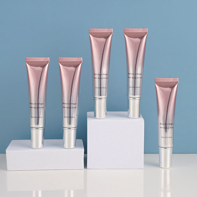 Custom nozzle cosmetic tube packaging for skincare