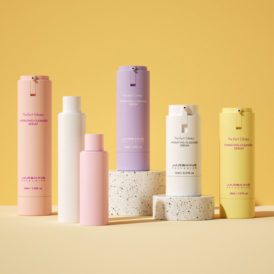 Eco-friendly refillable plastic lotion pump airless packaging manufacturer