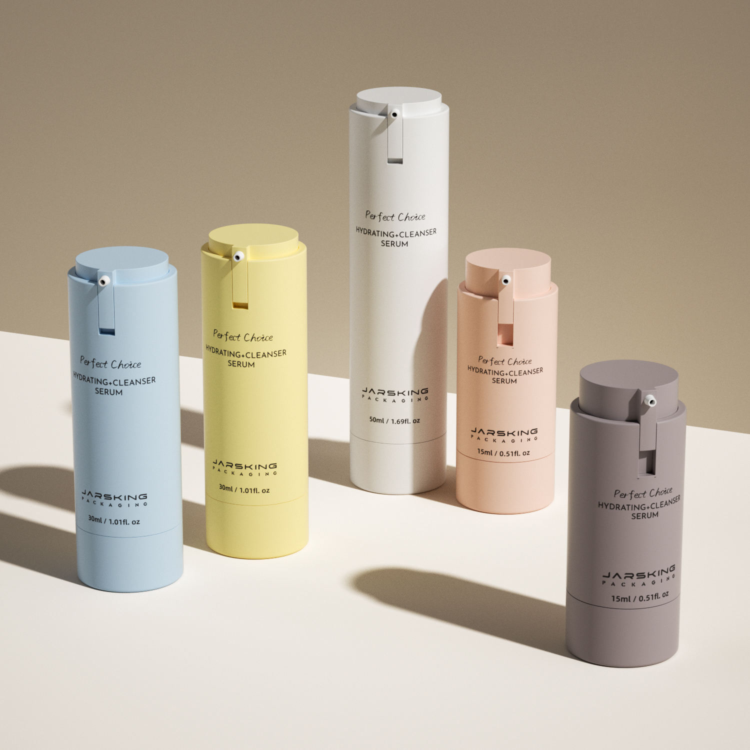 Eco refillable plastic lotion pump airless packaging (6) Eco-friendly refillable plastic lotion pump airless packaging manufacturer