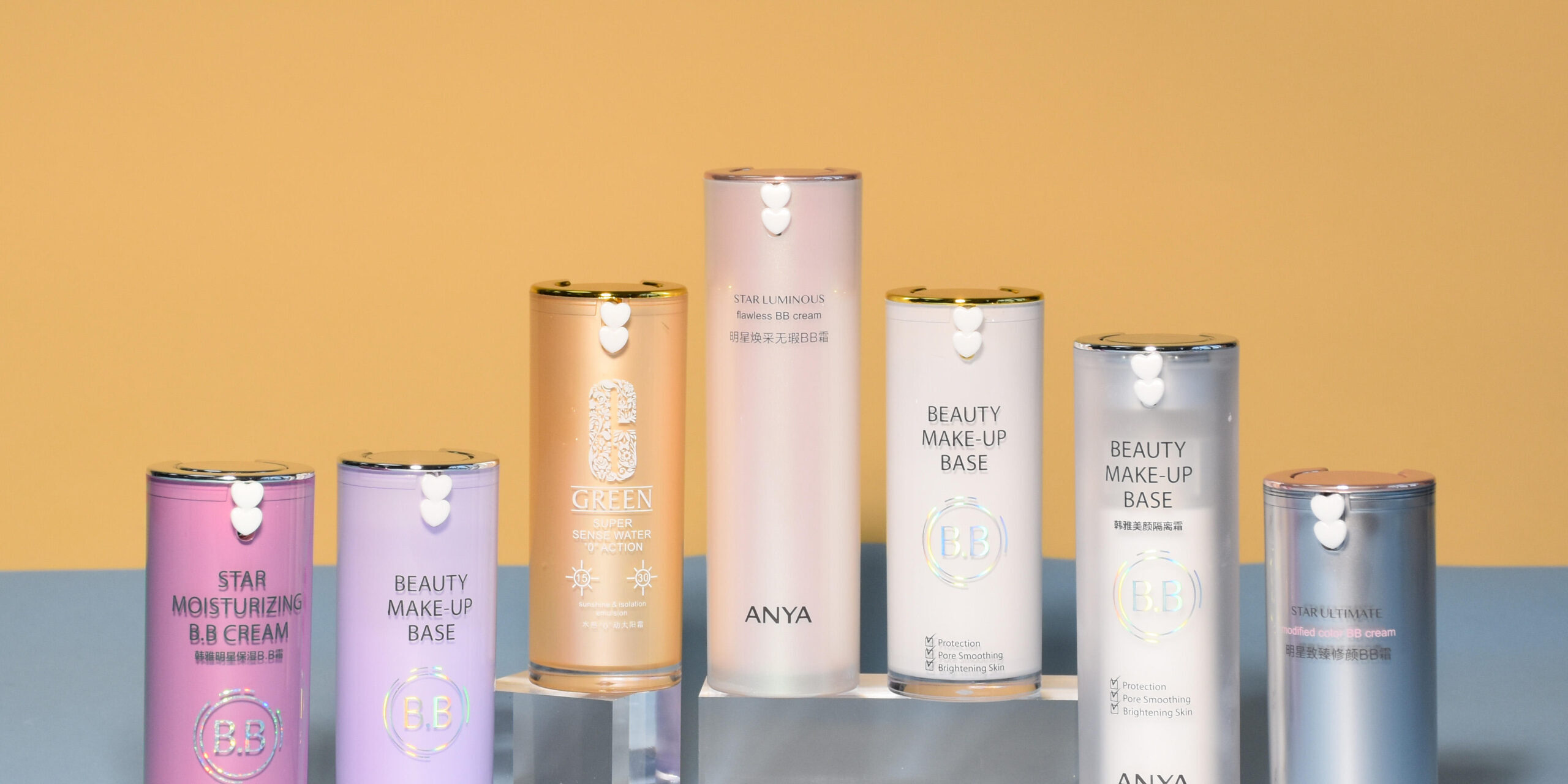 Luxury acrylic skincare airless packaging factory container