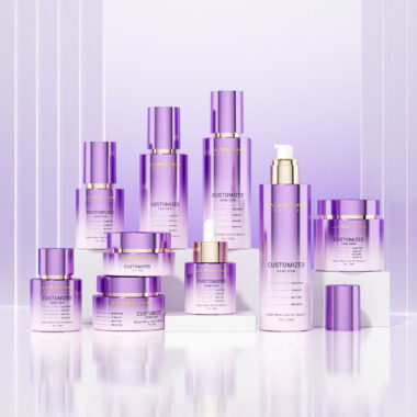 New design luxury glass skincare cosmetic bottle factory