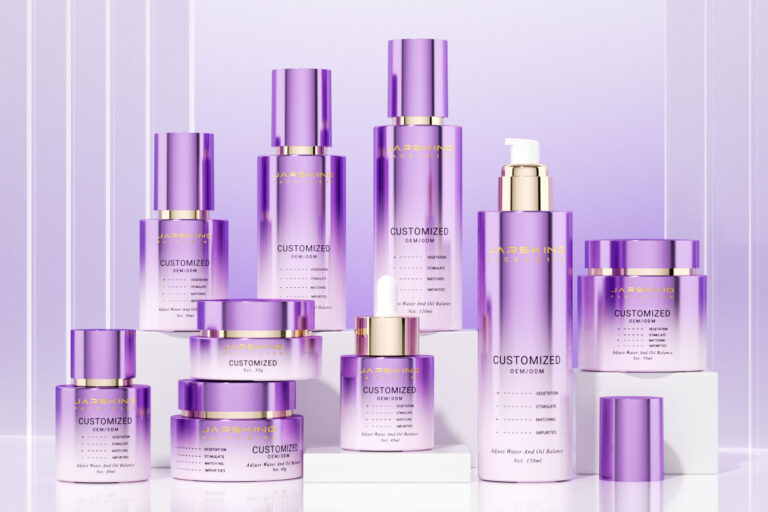 New design luxury glass skincare cosmetic bottle factory