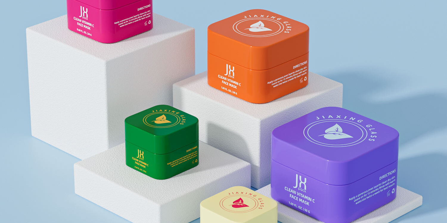 Custom luxury square cosmetic jar for moisturizing cream