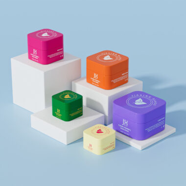 Custom luxury square cosmetic jar for moisturizing cream