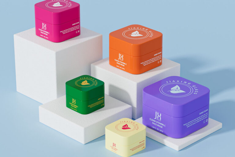 Custom luxury square cosmetic jar for moisturizing cream