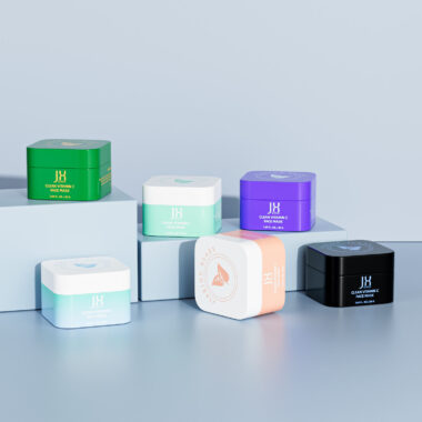 Custom luxury square cosmetic jar for moisturizing cream