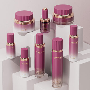 ulk skincare lotion and serum empty cosmetic bottle packaging