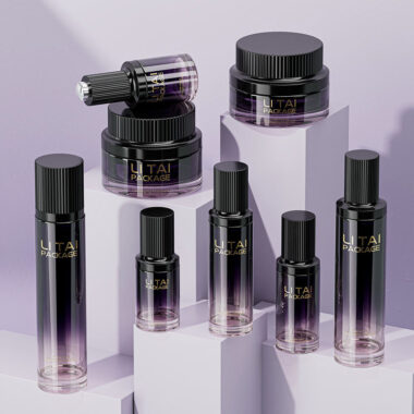 ulk skincare lotion and serum empty cosmetic bottle packaging