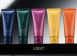 Cosmetic tube packaging for foam cleanser and hand cream