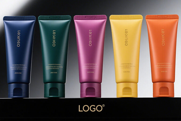 Cosmetic tube packaging for foam cleanser and hand cream