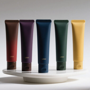 Cosmetic tube packaging for foam cleanser and hand cream