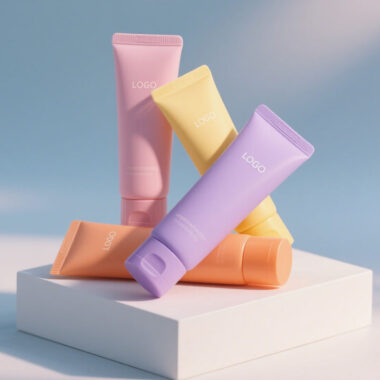 Cosmetic tube packaging for foam cleanser and hand cream