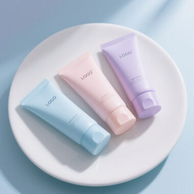 Cosmetic tube packaging for foam cleanser and hand cream