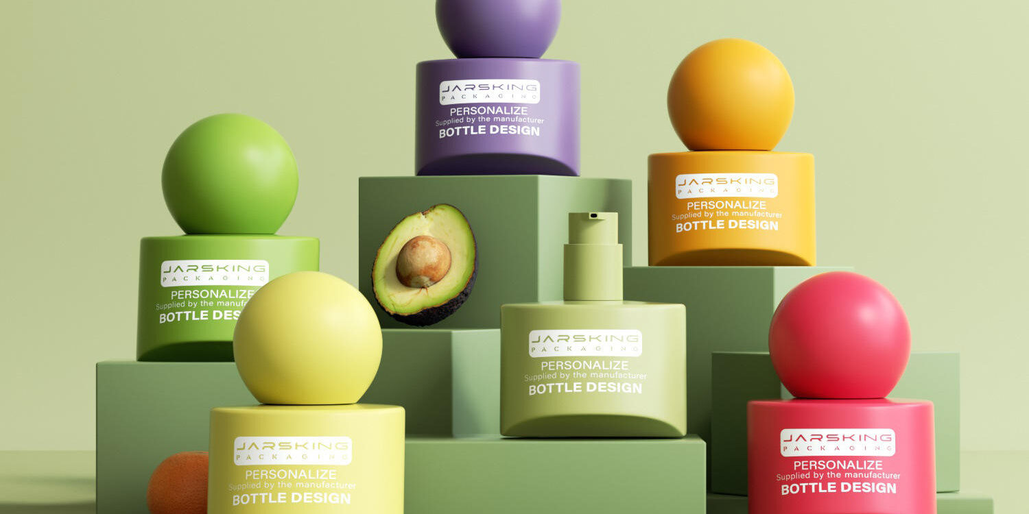 New Design 30ml Round Cap Glass Cosmetic Bottle Custom