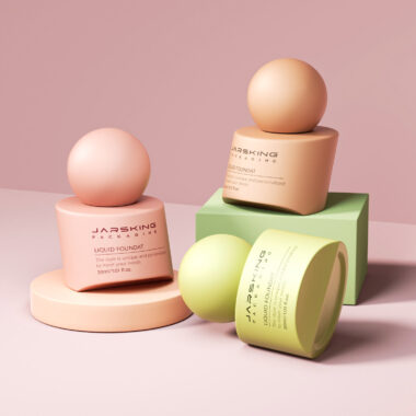 New Design 30ml Round Cap Glass Cosmetic Bottle Custom